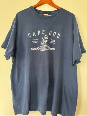 Delta Cape Cod Sailboat Graphic Tee - Navy Blue